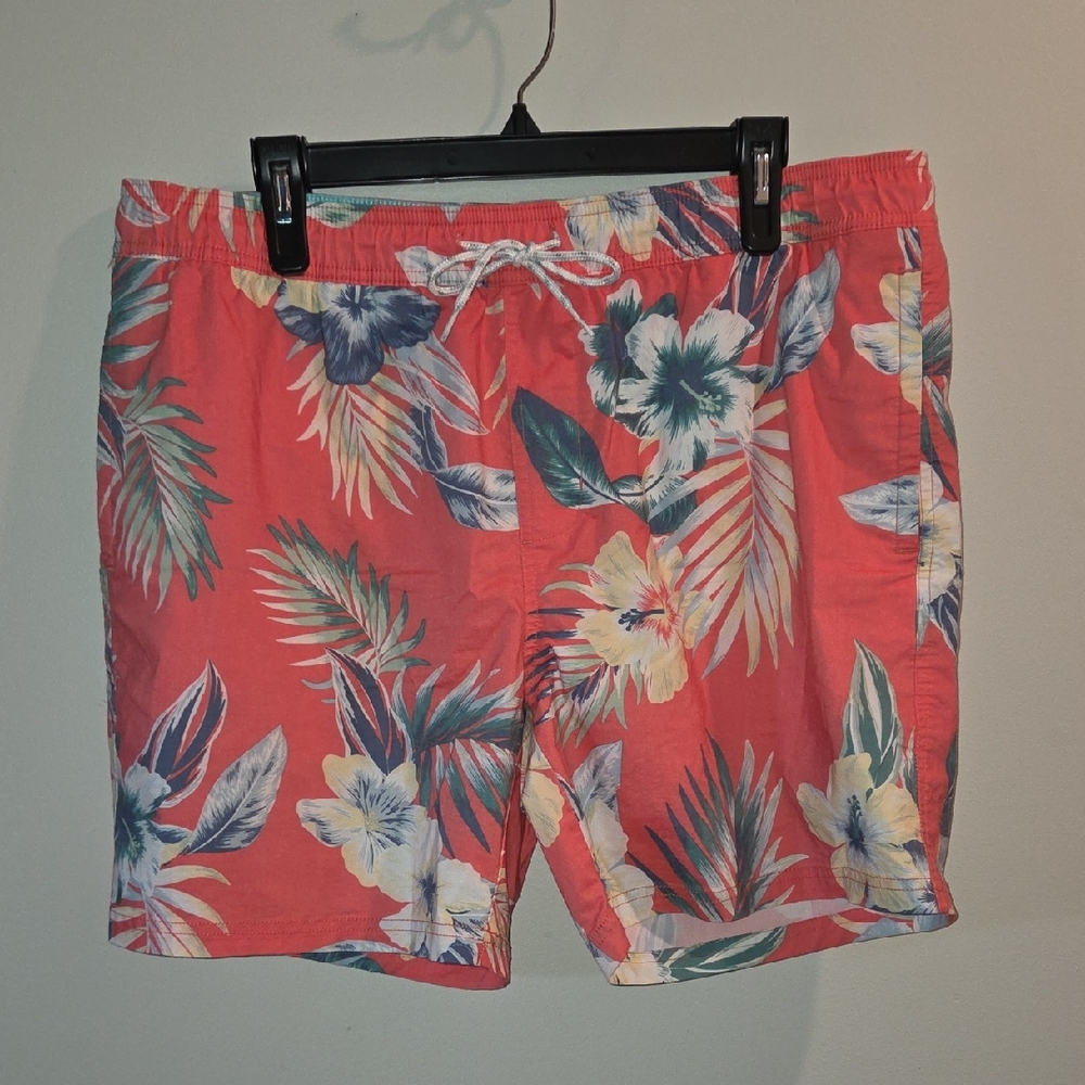 Goodfellow & Co Coral Floral Swim Trunks